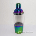 Glass Shaker Bottle 20OZ stainless steel glass cocktail shaker engraved effect Factory